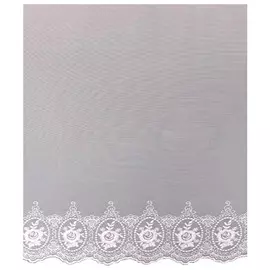 штора тюлевая на шт.ленте ТАС сетка с вышивкой 300х280см розовая, арт.GS3328