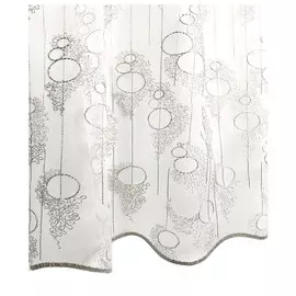 штора тюлевая на шт.ленте ТАС сетка с вышивкой 300х280см серая, арт.GS3480