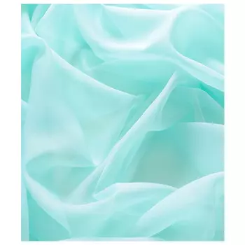 штора тюлевая на шт.ленте ТАС шифон 300х320см голубая, арт.GS3339