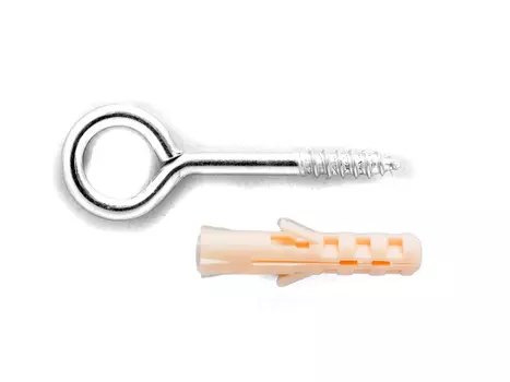 шуруп-кольцо 12x5x3мм с дюбелем 2шт