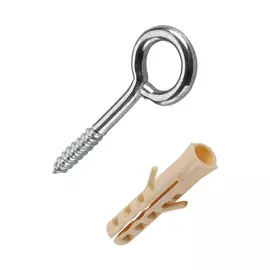 шуруп-кольцо 30x10x3,5мм с дюбелем 6шт