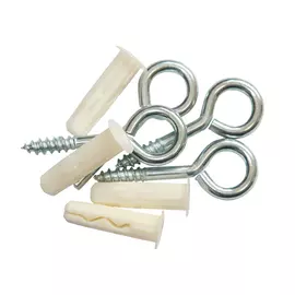 шуруп-кольцо 3,5x30х10мм с дюбелем 6шт