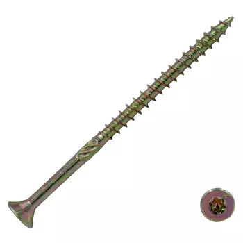 шуруп конструкционный для дерева 5,0х90мм TORX25 60шт + бита