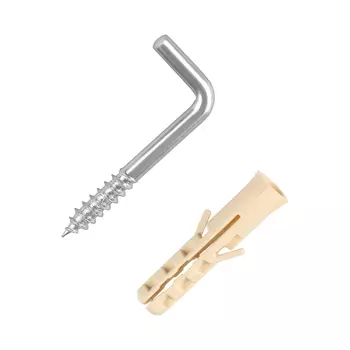 шуруп-крюк L-образный 3,0x25мм с дюбелем 3шт