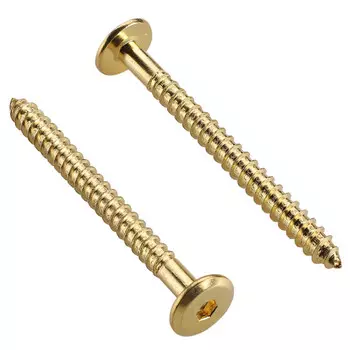 шуруп мебельный с плоской головкой латунированный 6,3х70 10шт
