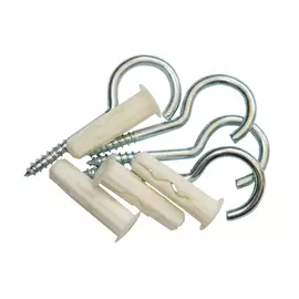 шуруп-полукольцо 3,5х30/50мм с дюбелем 6шт