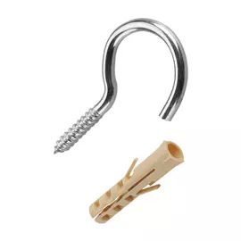 шуруп-полукольцо 3,5x30/50мм с дюбелем 6шт