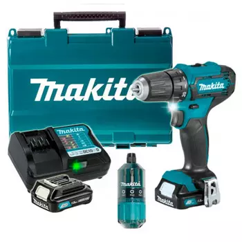 шуруповерт аккумуляторный MAKITA DF333DWYE4 с набором бит 18В Li-Ion 2 АКБ