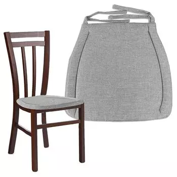 сиденье для стула Искусственный лен 44х39см серое, арт.СФИЛ-сер