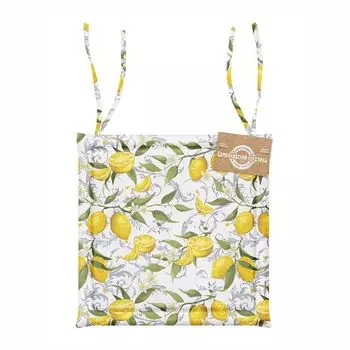 сиденье для стула САМОЙЛОВСКИЙ ТЕКСТИЛЬ Лимонная эстетика 40x40см белое, арт.926795