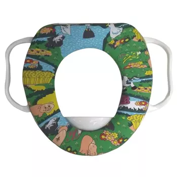 сиденье для унитаза детское OFELIS Деревня с ручками пластик