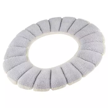 сиденье для унитаза РЫЖИЙ КОТ мягкое микрофибра серый