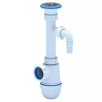 сифон для раковины АНИПЛАСТ 1 1/4"х40мм с отводом для стиральной машины