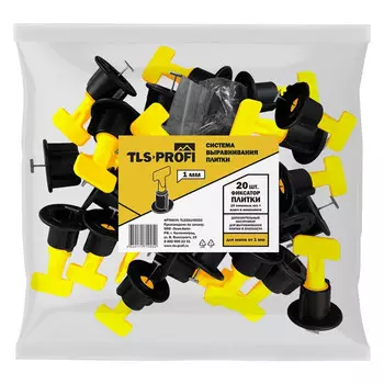 система для выравнивания плитки TLS 1мм 20шт