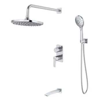 система душевая IDDIS Ray встраиваемая с тропическим 225мм и ручным 110мм и изливом хром