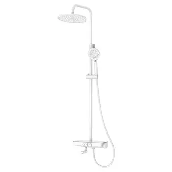 система душевая IDDIS Shelfy верхняя лейка 340х190мм со смесителем белый матовый