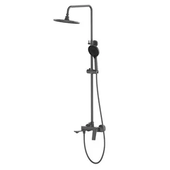 система душевая TOKITO RAIN 1017GM смеситель с изливом латунь вороненая сталь