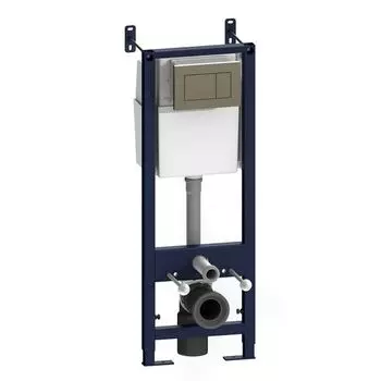 система монтажная АМ.РМ I01270351N для подвесного унитаза кнопка хром