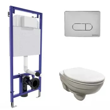 система монтажная Berges Wasserhaus Albit rimles унитаз клавиша сиденье микролифт