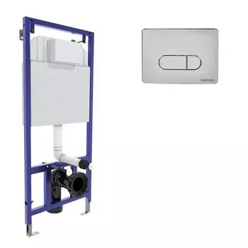 система монтажная Berges Wasserhaus Slim Bright клавиша