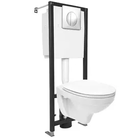 система монтажная CERSANIT Black Delfi с унитазом