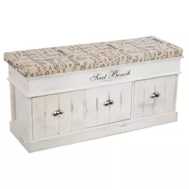 скамья 3 ящика 1040х350х500мм белая дерево