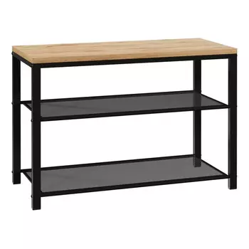 скамья Торонто 23Л 670х300х450мм черная/дуб вотан металл/ЛДСП