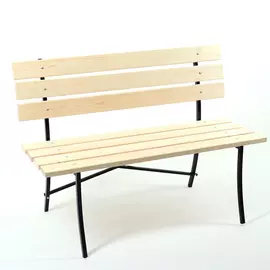 скамейка садовая со спинкой LAKSI 140х30х60см дерево/металл