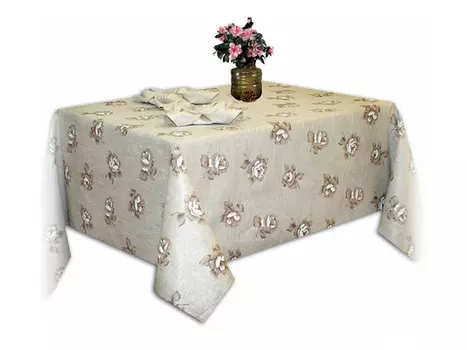 скатерть 140х220. 50% лён 50% хлопок. рисунок, арт.ПЛ-220