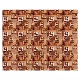 скатерть КОЛОРИТ ПВХ Мажор с бейкой 135х110см коричневая, арт.526