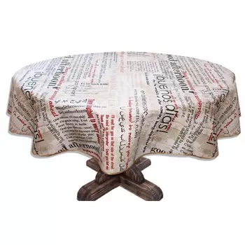 скатерть круглая D150см бежевая, арт.ГС-150-0 Стиль