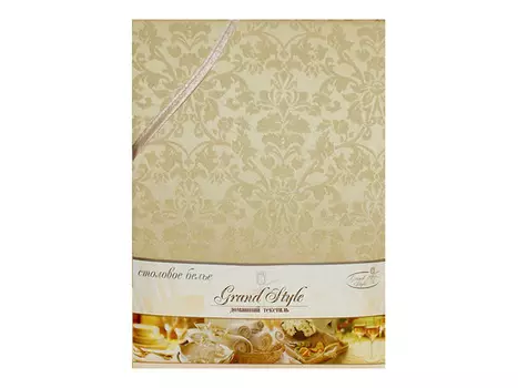 скатерть ОВАЛЬНАЯ 220х150см. цвет бежевый, арт.220-ов-050303