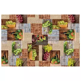 скатерть ПВХ Мажор 110х135см коричневая, арт.537/2