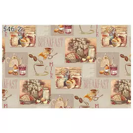 скатерть ПВХ Мажор 135х180см бежевая, арт.546/2