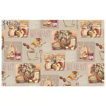 скатерть ПВХ Мажор 135х180см бежевая, арт.546/2