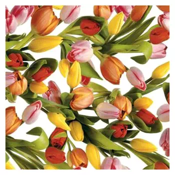 скатерть ПВХ Tulips 110х140см многоцветная, арт.19218