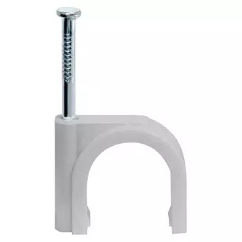 скоба NAVIGATOR для крепления кабеля круглая 7мм 20шт белая