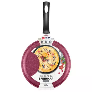 сковорода блинная НМП Cherry 24см антипригарная, литой алюминий