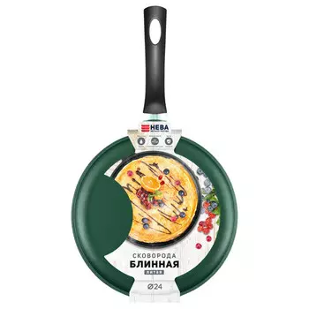 сковорода блинная НМП Грин 24см антипригарная, литой алюминий