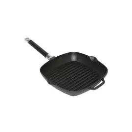 сковорода-гриль БИОЛ 26х26 см б/покр. чугун индукц. съемн. ручка