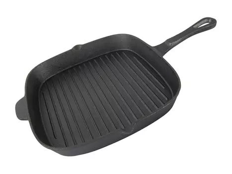 сковорода-гриль MALLONY 26х26 см б/покр. чугун индукц.