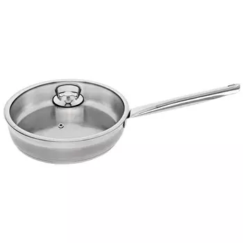 сковорода КАТЮША София 28см нерж.сталь стеклянная крышка индукция