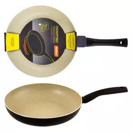 сковорода MALLONY 28 см антипр. кам. покр. алюм. индукц. бежевая
