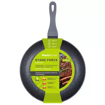 сковорода MASTER HOUSE Шеф Карло 26 см антипригарная, кованый алюминий