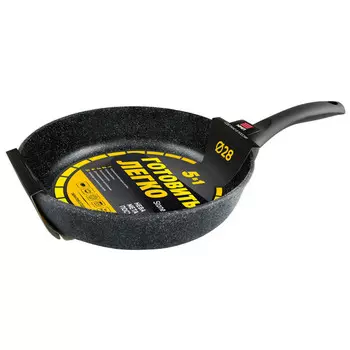 сковорода НМП Готовить легко stone 28см антипригарная, литой алюминий