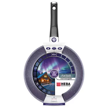 сковорода НМП Лапландия 24см антипр.покр. литой алюминий съёмная ручка индукция