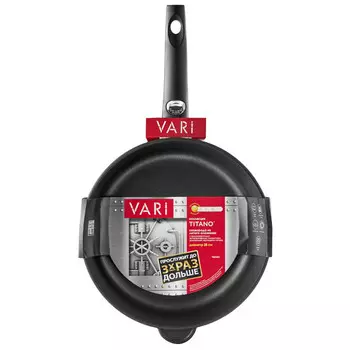 сковорода VARI Titano 28см антипр.покр. литой алюминий съемная ручка