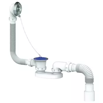 слив-перелив для ванны UNICORN 1.1/2" с гибкой трубой 40х40/50мм