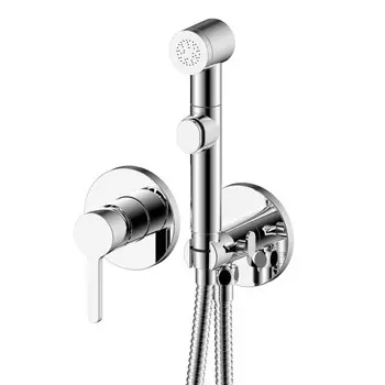 смеситель для душа IDDIS Axes с гиг. душем скрытый монтаж глянцевый хром