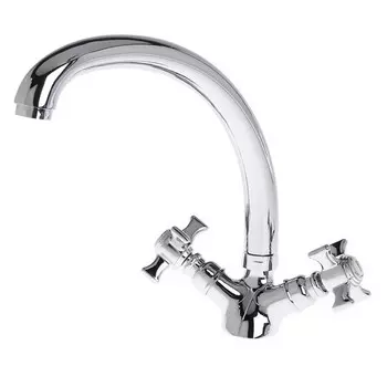 смеситель для кухни AGGER двухзахватный хром